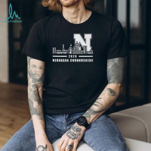 Nebraska Cornhuskers 2026 Basketball Roster Skyline T Shirt
