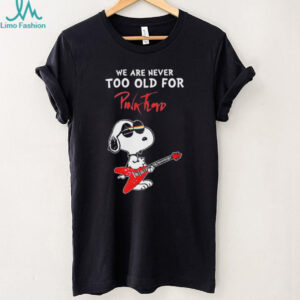 Never Too Old For Pink Floyd Snoopy Rock Guitarist Music Fan T shirt
