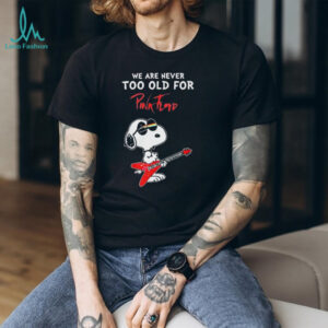 Never Too Old For Pink Floyd Snoopy Rock Guitarist Music Fan T shirt