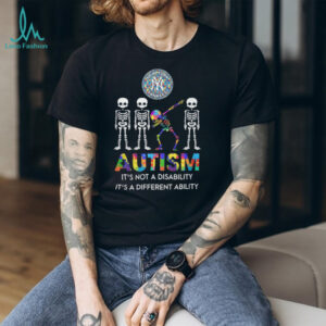 New York Yankees Autism Awareness Different Ability Skeleton T Shirt