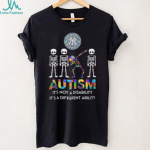 New York Yankees Autism Awareness Different Ability Skeleton T Shirt