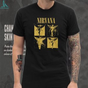 Nirvana In Utero Angel Art Graphic T Shirt Yellow Quadrant Design