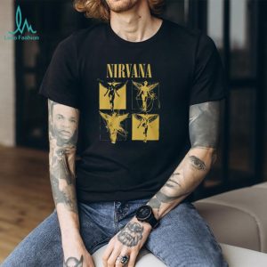 Nirvana In Utero Angel Art Graphic T Shirt Yellow Quadrant Design