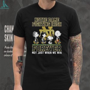 Notre Dame Fighting Irish Forever Peanuts Snoopy & Gang T Shirt