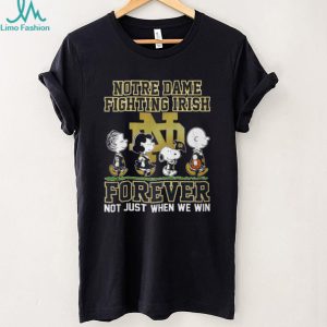 Notre Dame Fighting Irish Forever Peanuts Snoopy & Gang T Shirt