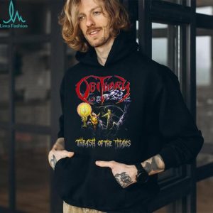 Obituary Band Thrash of the Titans Skeleton Fantasy Art T Shirt