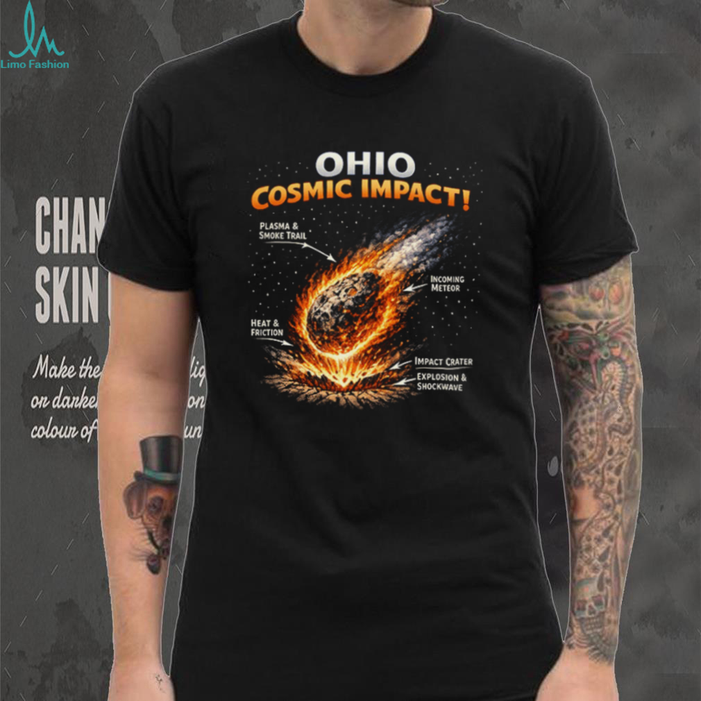 Ohio Cosmic Impact Meteor Science Diagram Graphic T Shirt Ohio Cosmic Impact Meteor Science Diagram Graphic T Shirt