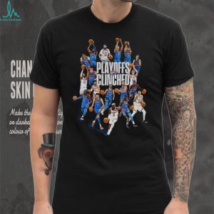 Oklahoma City Thunder Basketball NBA Playoffs Clinched 2026 Poster T Shirt
