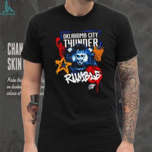 Oklahoma City Thunder Rumble Mascot Graffiti T Shirt