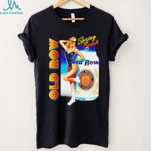 Old Row Spring Break Retro Bikini Girl Beer Can T Shirt