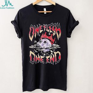 One Flesh One End Skull with Crown Graphic Streetwear T Shirt