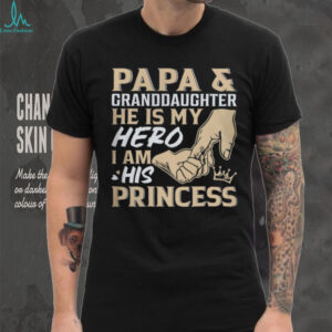 Papa and Granddaughter Hero and Princess Father's Day T Shirt