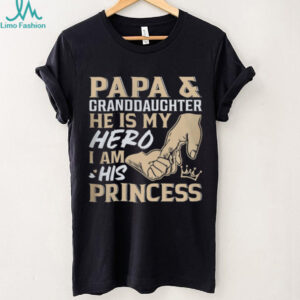 Papa and Granddaughter Hero and Princess Father's Day T Shirt