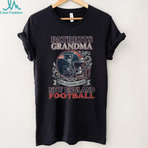 Patriots Grandma New England Football Fan Floral Helmet T Shirt
