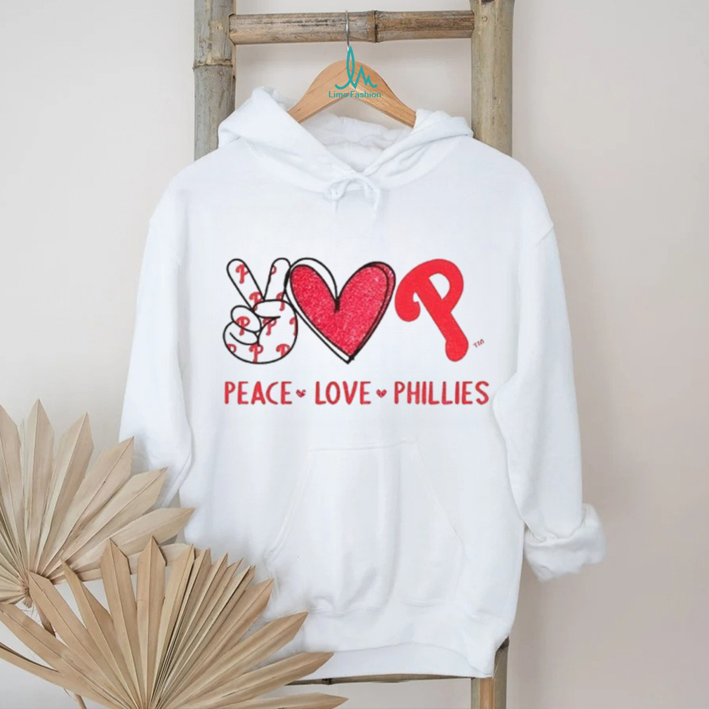 Peace Love Philadelphia Phillies Baseball Team Logo Fan T Shirt Peace Love Philadelphia Phillies Baseball Team Logo Fan T Shirt