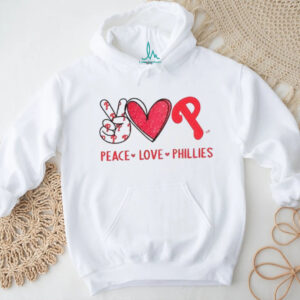 Peace Love Philadelphia Phillies Baseball Team Logo Fan T Shirt