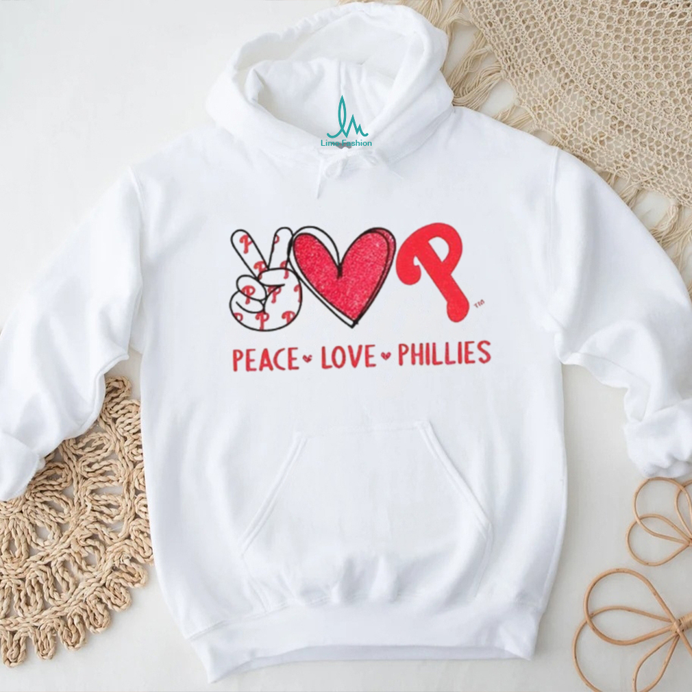 Peace Love Philadelphia Phillies Baseball Team Logo Fan T Shirt Peace Love Philadelphia Phillies Baseball Team Logo Fan T Shirt
