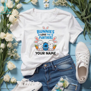 Personalized Carolina Panthers Easter Bunny Plush T Shirt