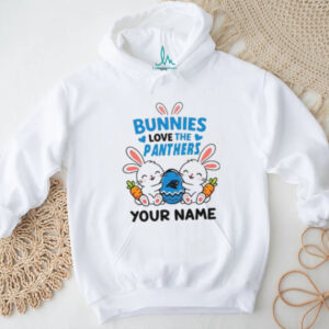 Personalized Carolina Panthers Easter Bunny Plush T Shirt