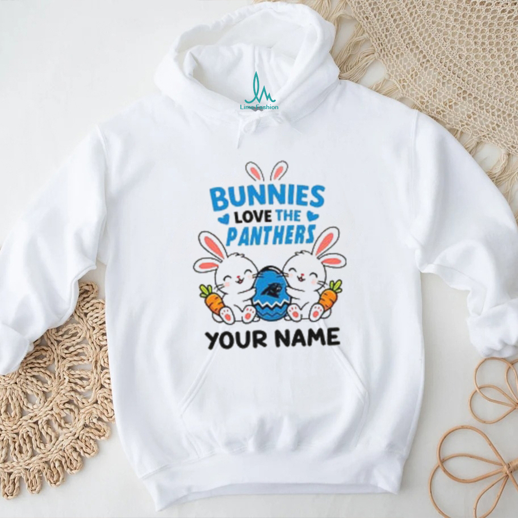 Personalized Carolina Panthers Easter Bunny Plush T Shirt Personalized Carolina Panthers Easter Bunny Plush T Shirt