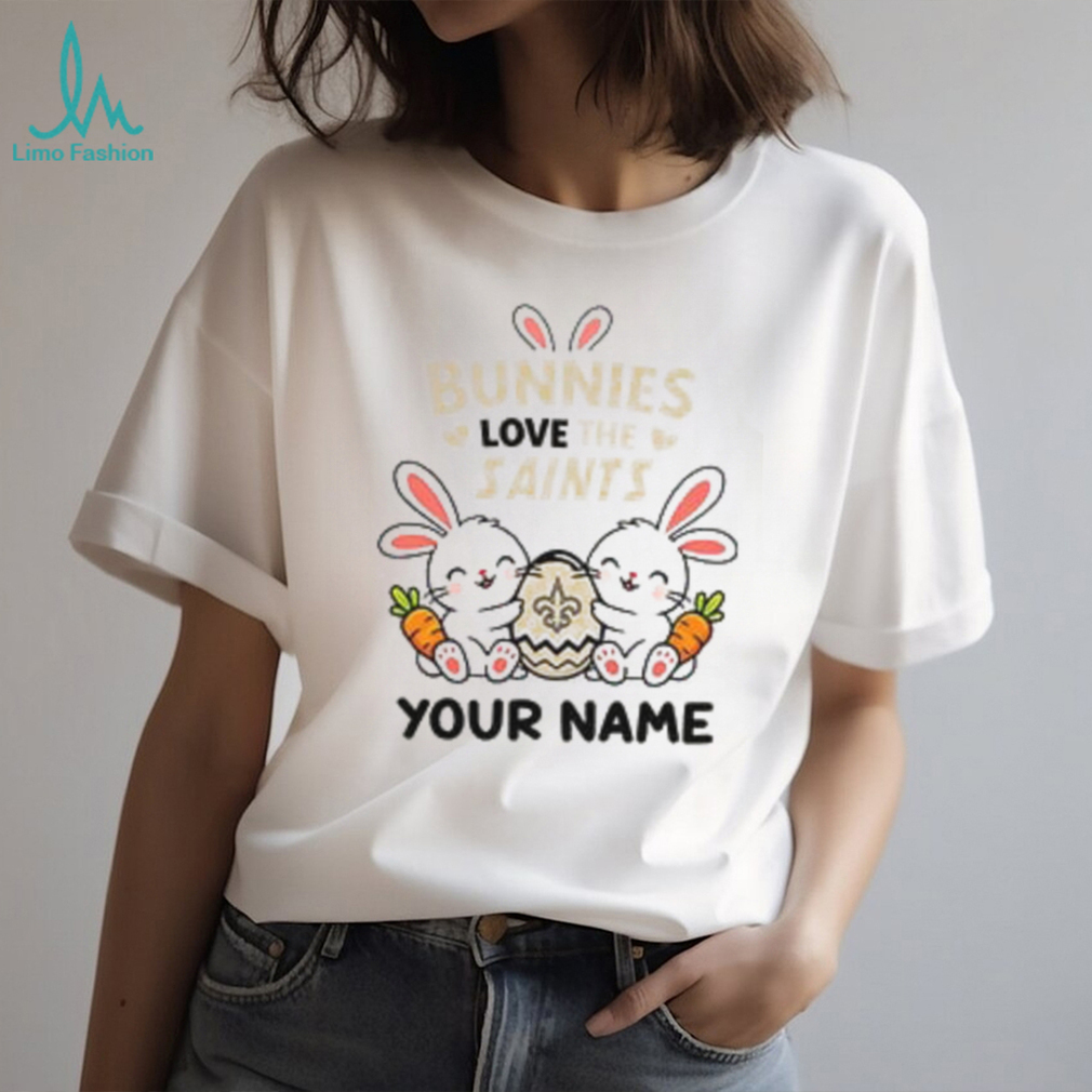 Personalized Saints Easter Bunny Plush T Shirt Personalized Saints Easter Bunny Plush T Shirt