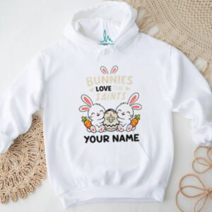 Personalized Saints Easter Bunny Plush T Shirt