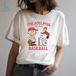 Philadelphia Baseball Est 1962 Charlie Brown and Snoopy Phillies Inspired T Shirt