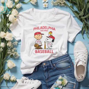 Philadelphia Baseball Peanuts Charlie Brown and Snoopy T Shirt