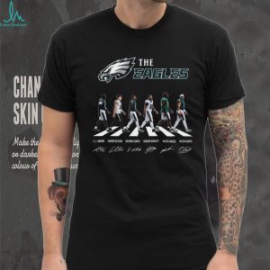 Philadelphia Eagles Abbey Road Jalen Hurts and Stars Signature T Shirt