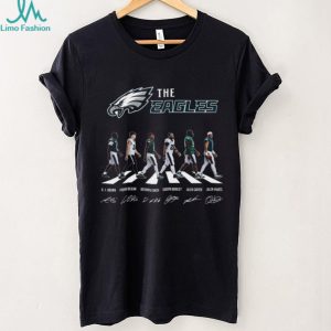 Philadelphia Eagles Abbey Road Jalen Hurts and Stars Signature T Shirt