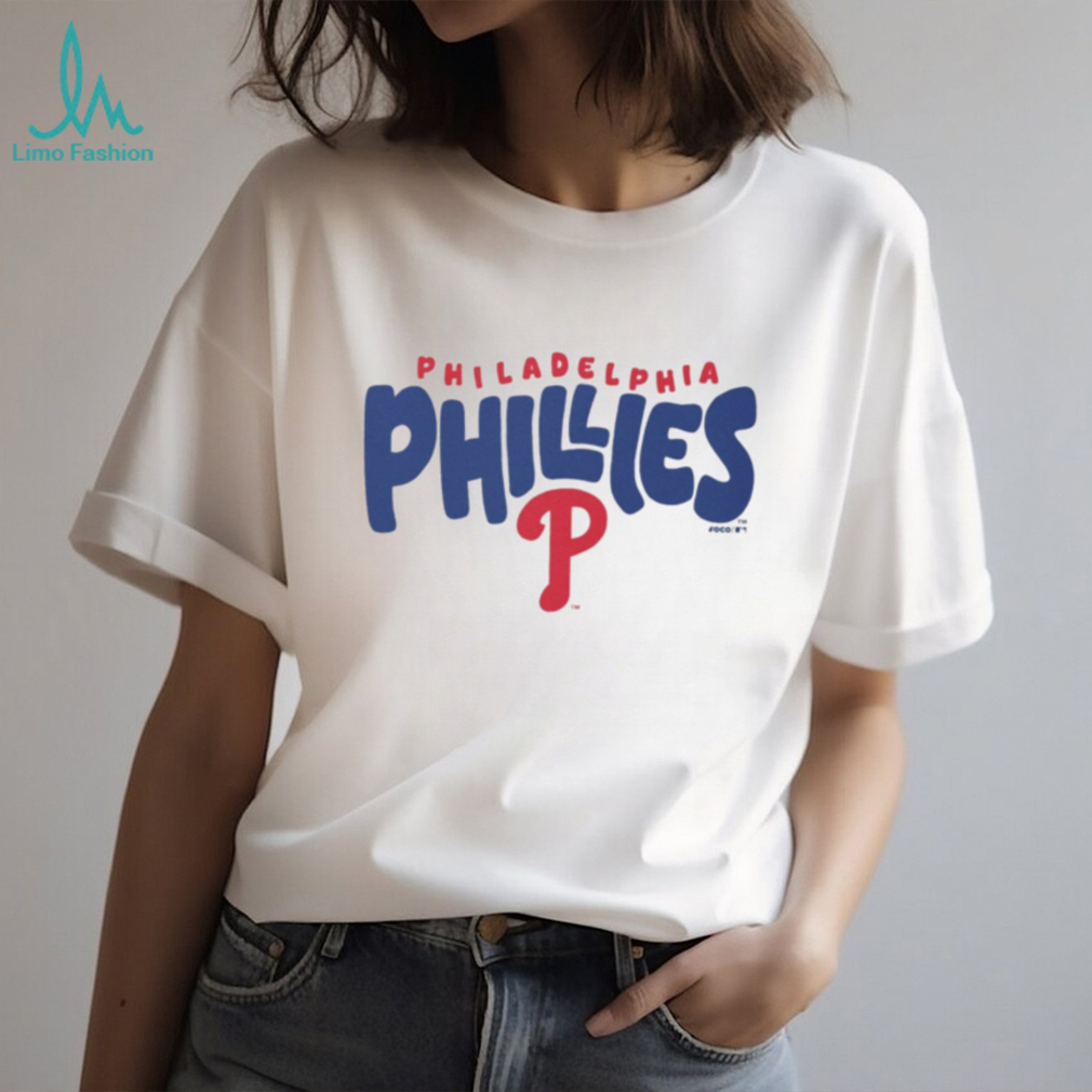 Philadelphia Phillies Red & Blue Script Oatmeal Heather T shirt Philadelphia Phillies Red & Blue Script Oatmeal Heather T shirt