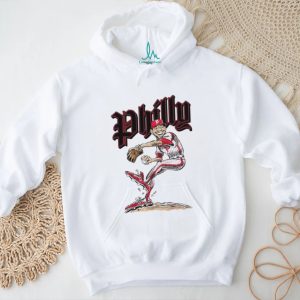 Philly Baseball Pitcher Cartoon Vintage Athletic T Shirt