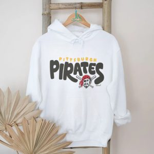 Pittsburgh Pirates Oatmeal Heather Vintage Logo Crewneck T shirt