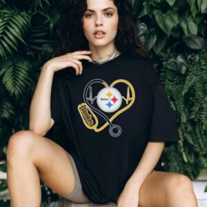 Pittsburgh ST shirtlers Heart Stethoscope Nursing Pride T Shirt