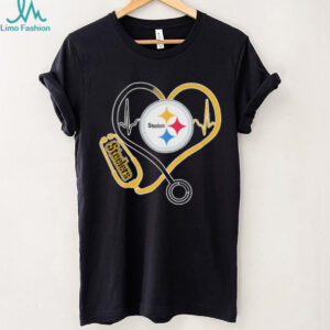 Pittsburgh ST shirtlers Heart Stethoscope Nursing Pride T Shirt