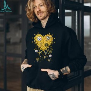 Pittsburgh Sports Teams Heart Logo Gold Hearts Fan T Shirt