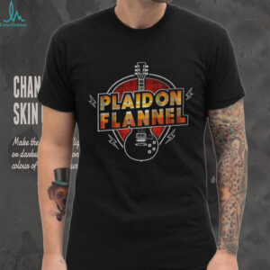 Plaid On Flannel Electric Guitar Rock Music Graphic T Shirt