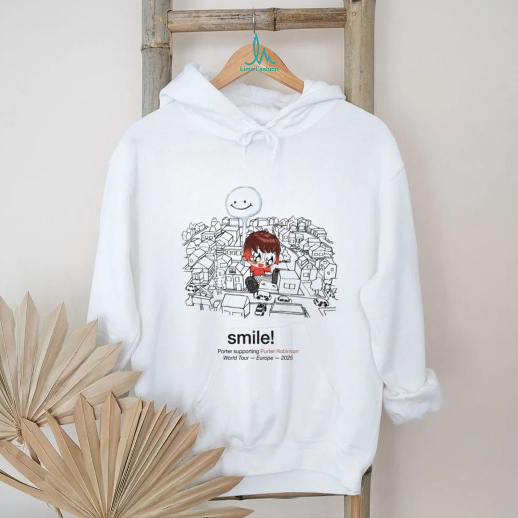 Porter Robinson Smile! World Tour Europe 2025 Concert T Shirt Porter Robinson Smile! World Tour Europe 2025 Concert T Shirt