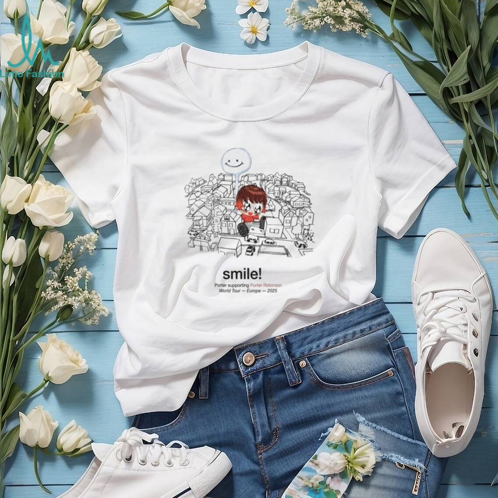Porter Robinson Smile! World Tour Europe 2025 Concert T Shirt Porter Robinson Smile! World Tour Europe 2025 Concert T Shirt