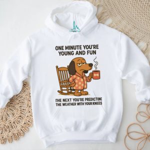 “Predicting Weather With My Knees” Funny Old Age Dachshund T Shirt “Predicting Weather With My Knees” Funny Old Age Dachshund T Shirt