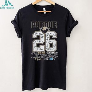 Purdue Boilermakers 2026 Big Ten Tournament Champions Signature Jersey Number T Shirt