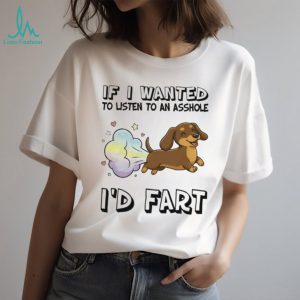 Rainbow Magic “I'd Fart” Cute Dachshund Humor T Shirt