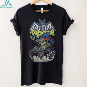 Rat Fink Style Bat Fink Kpow Custom Car Cartoon T Shirt