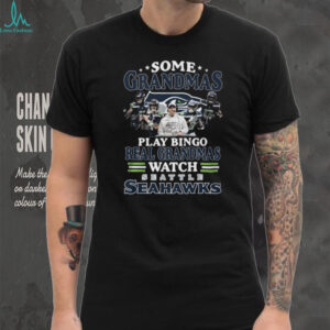 Real Grandmas Watch Seattle Seahawks Football Signatures Fan Gift T Shirt