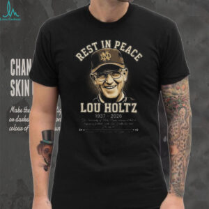 Rest In Peace Lou Holtz 1937 2026 Notre Dame Legendary Coach Tribute T Shirt