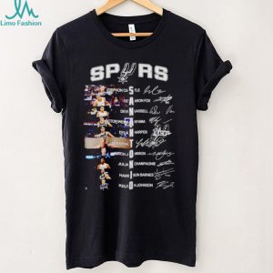 San Antonio Spurs 2026 Team Roster & Signatures Basketball T Shirt