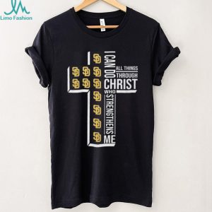 San Diego Padres Baseball Cross “I Can Do All Things Through Christ” T Shirt