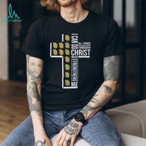 San Diego Padres Baseball Cross “I Can Do All Things Through Christ” T Shirt