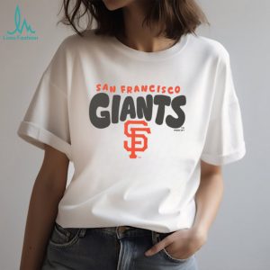 San Francisco Giants Cream Vintage Logo Fleece T shirt