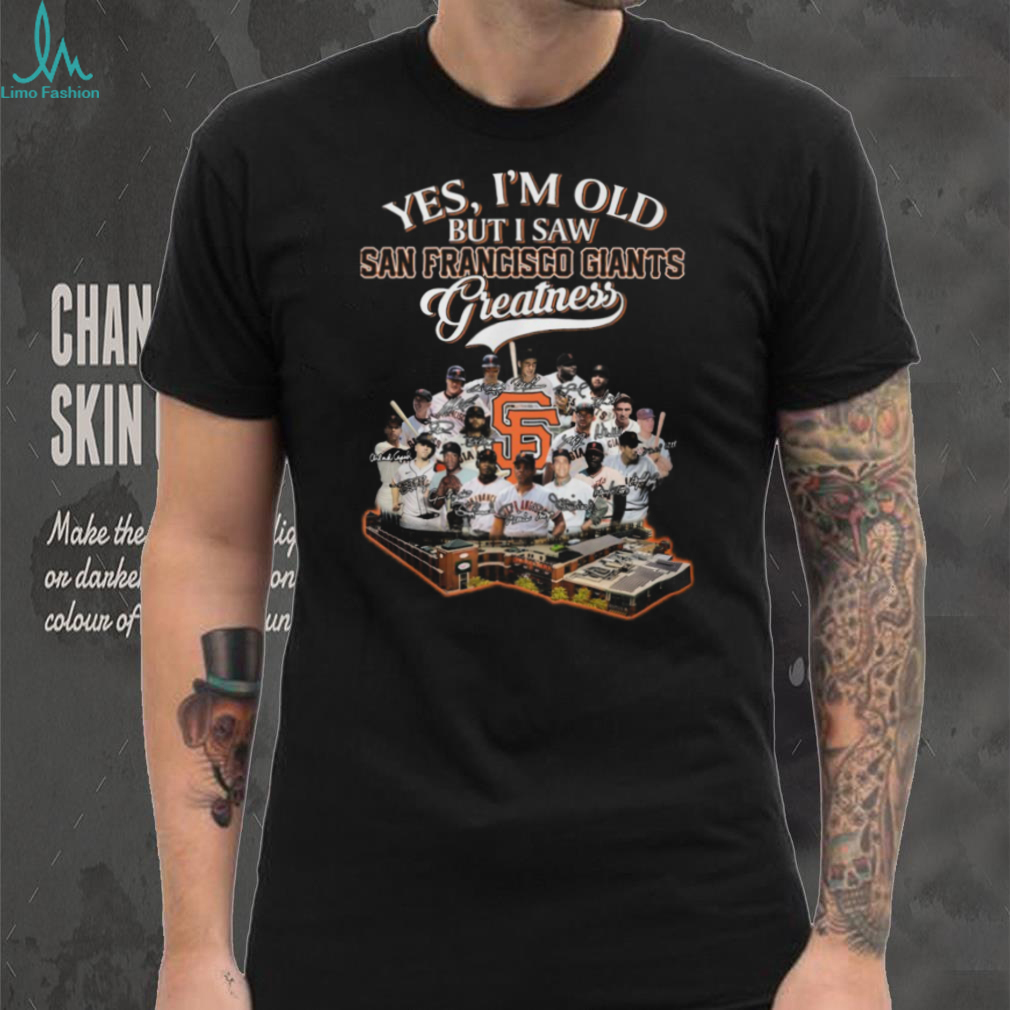 San Francisco Giants Greatness Legends Signatures and Stadium T Shirt San Francisco Giants Greatness Legends Signatures and Stadium T Shirt